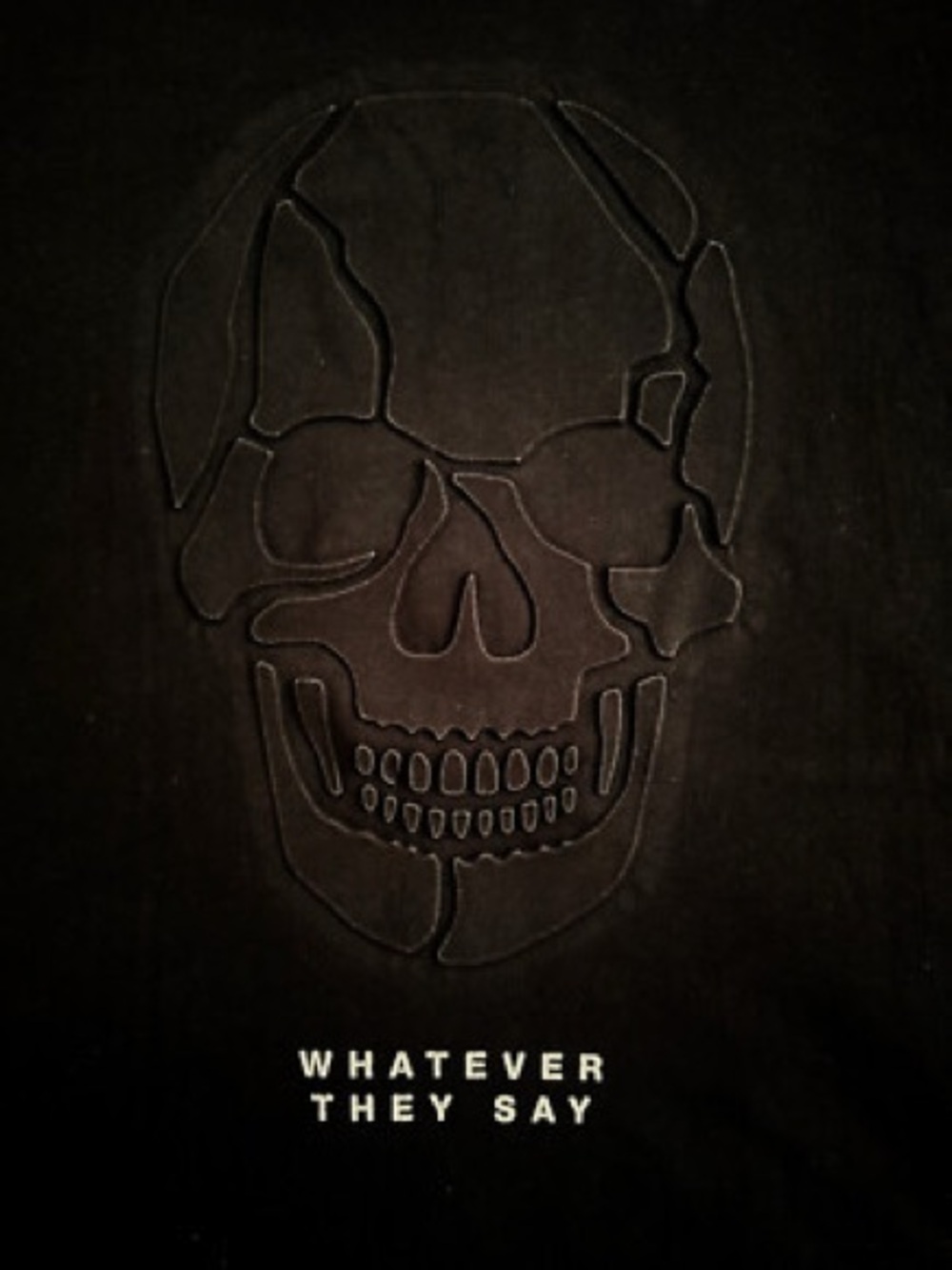 Hidden Art Zara Black Short-Sleeve Embossed Skull Graphic Tee
